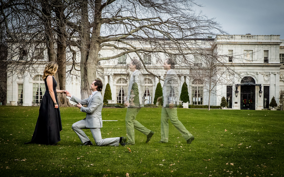 Immaculate Engagement at Newport Mansion