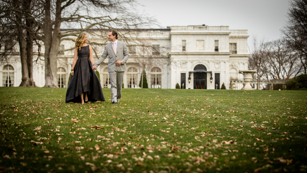 Immaculate Engagement at Newport Mansion