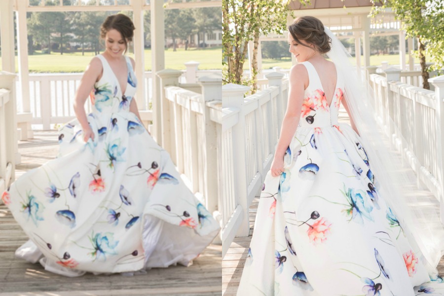 Country Club Styled Shoot with Unique Wedding Dress Youll Love