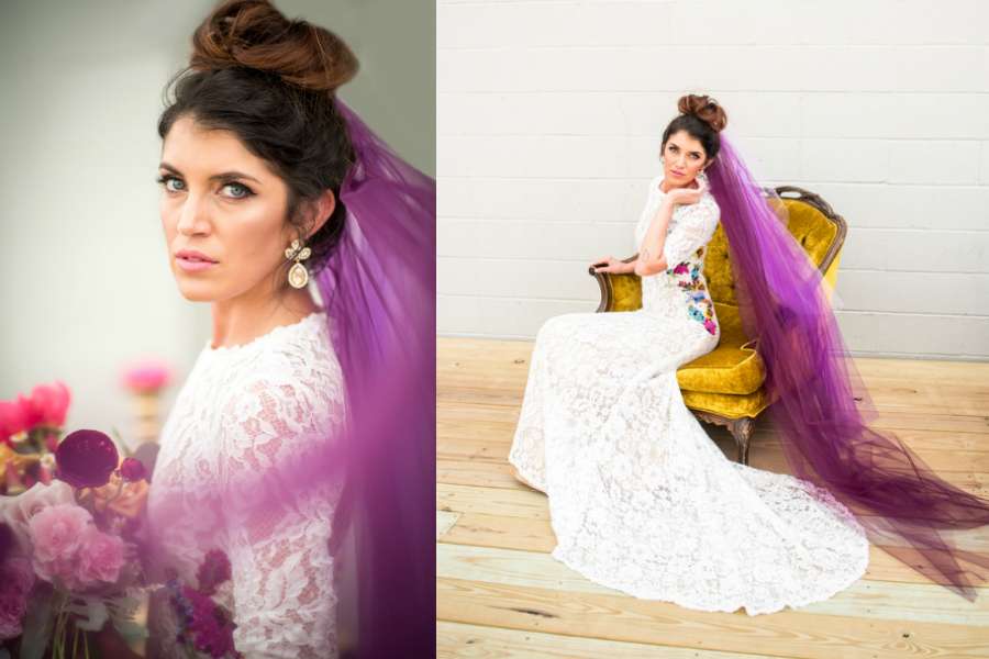 Sweet Peach and Wild Violet Styled Bridal