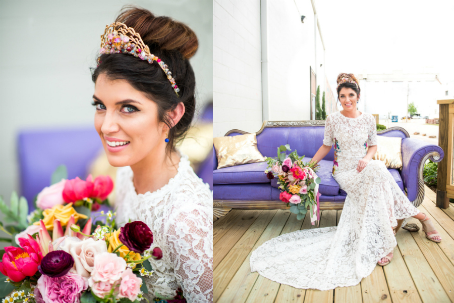 Sweet Peach and Wild Violet Styled Bridal