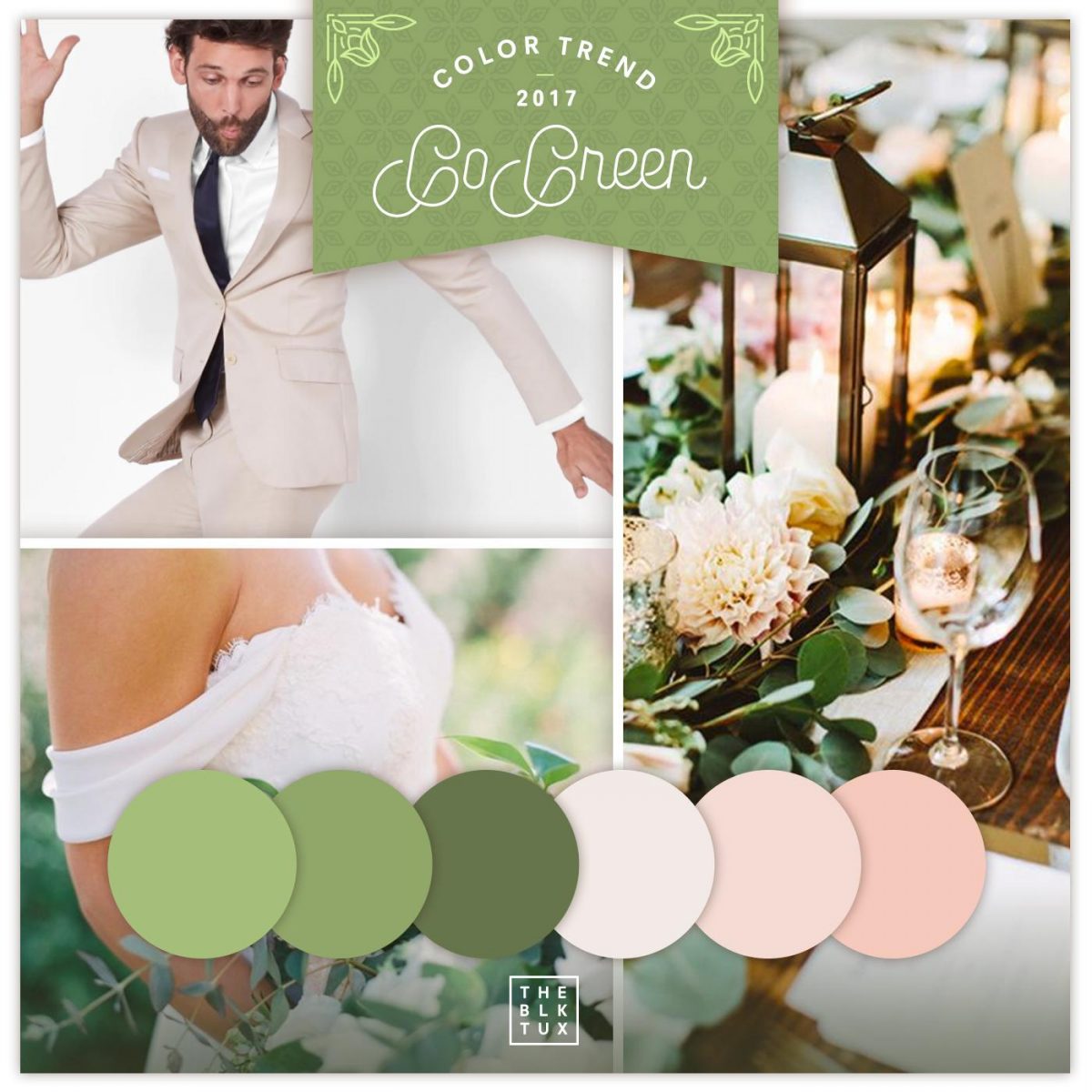 2017 Wedding Trend: Green and Blush