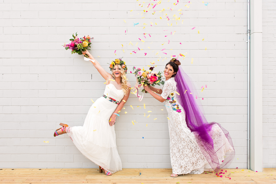 Sweet Peach and Wild Violet Styled Bridal