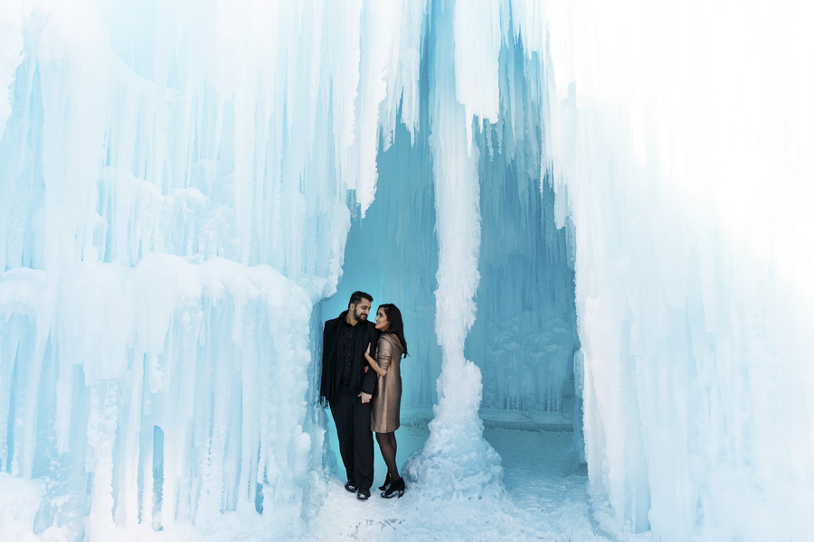 Winter Ice Castle Engagement