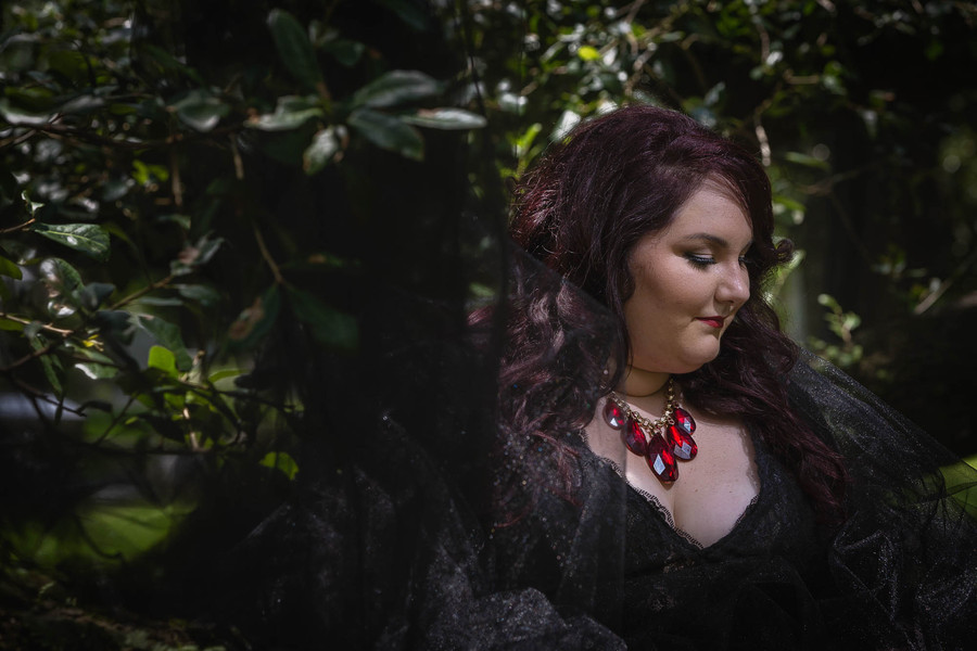 Dark and Vampy Anniversary Session in Historic Cemetery