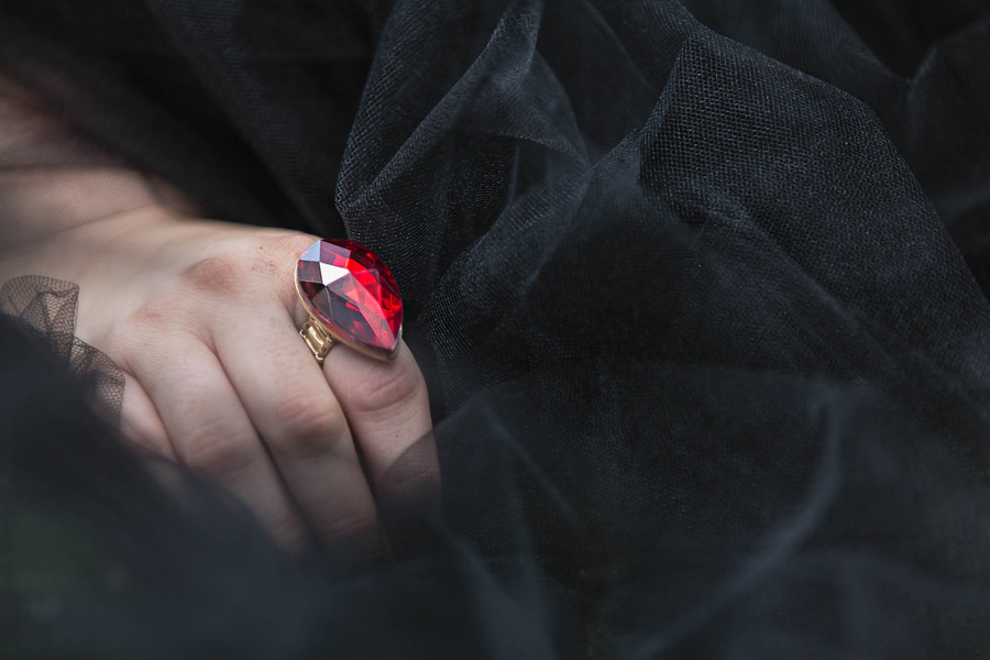 Dark and Vampy Anniversary Session in Historic Cemetery