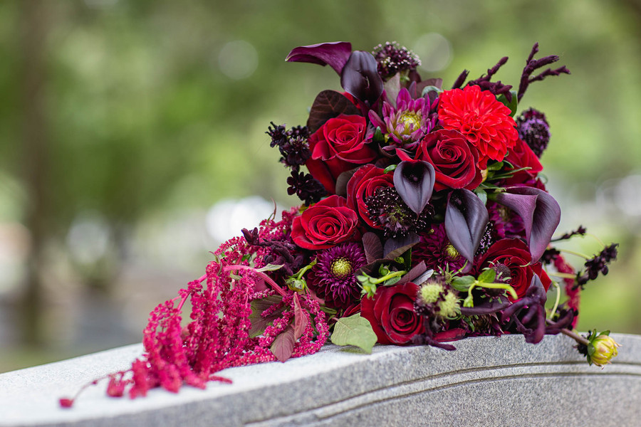 Dark and Vampy Anniversary Session in Historic Cemetery