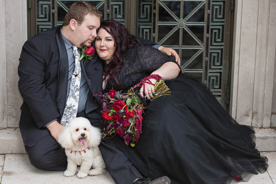 Dark and Vampy Anniversary Session in Historic Cemetery