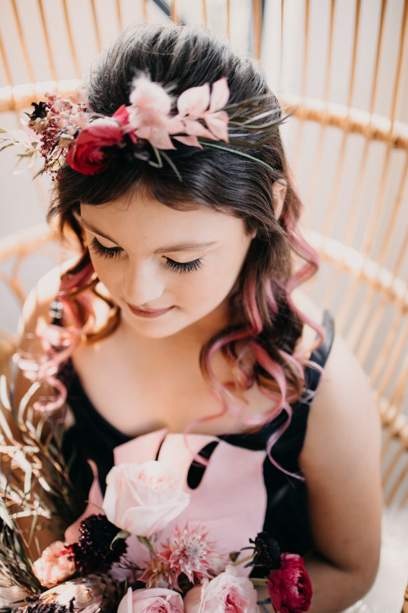 Color Inspo: Pink and Black Styled Wedding