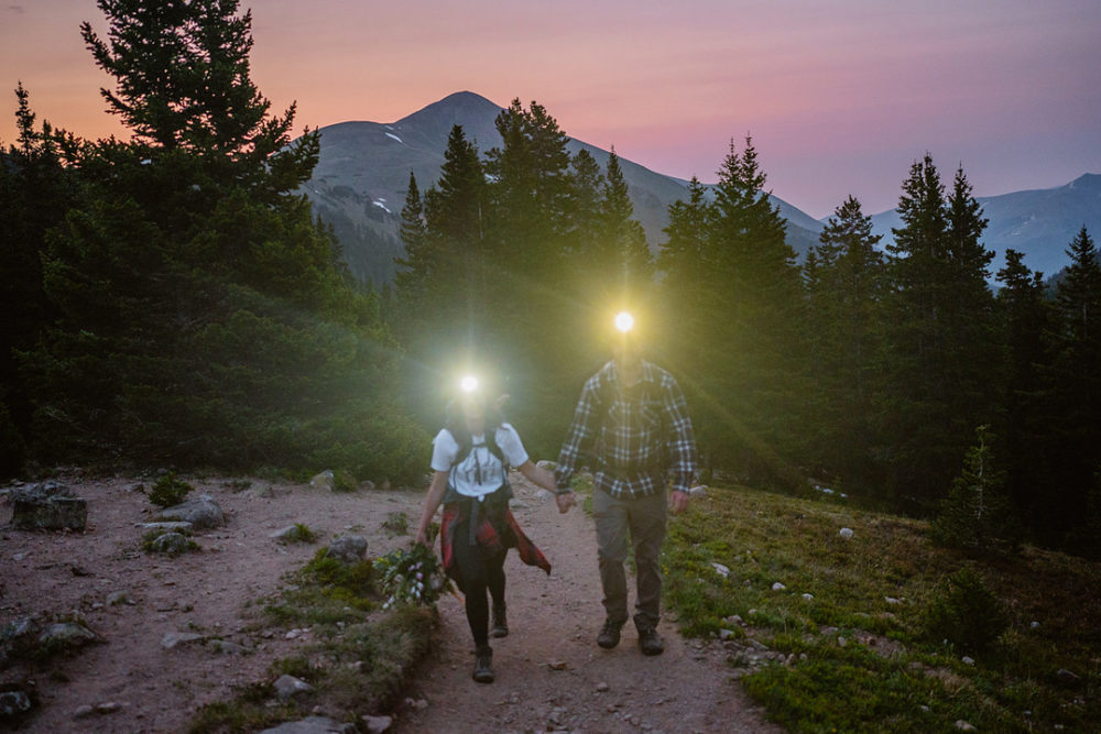 Sunrise Hiking and Picnic Elopement in Colorado
