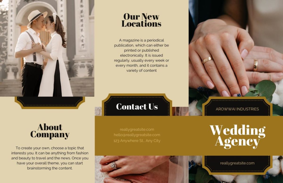 Designing an Elegant Wedding Brochure for Your Wedding Business