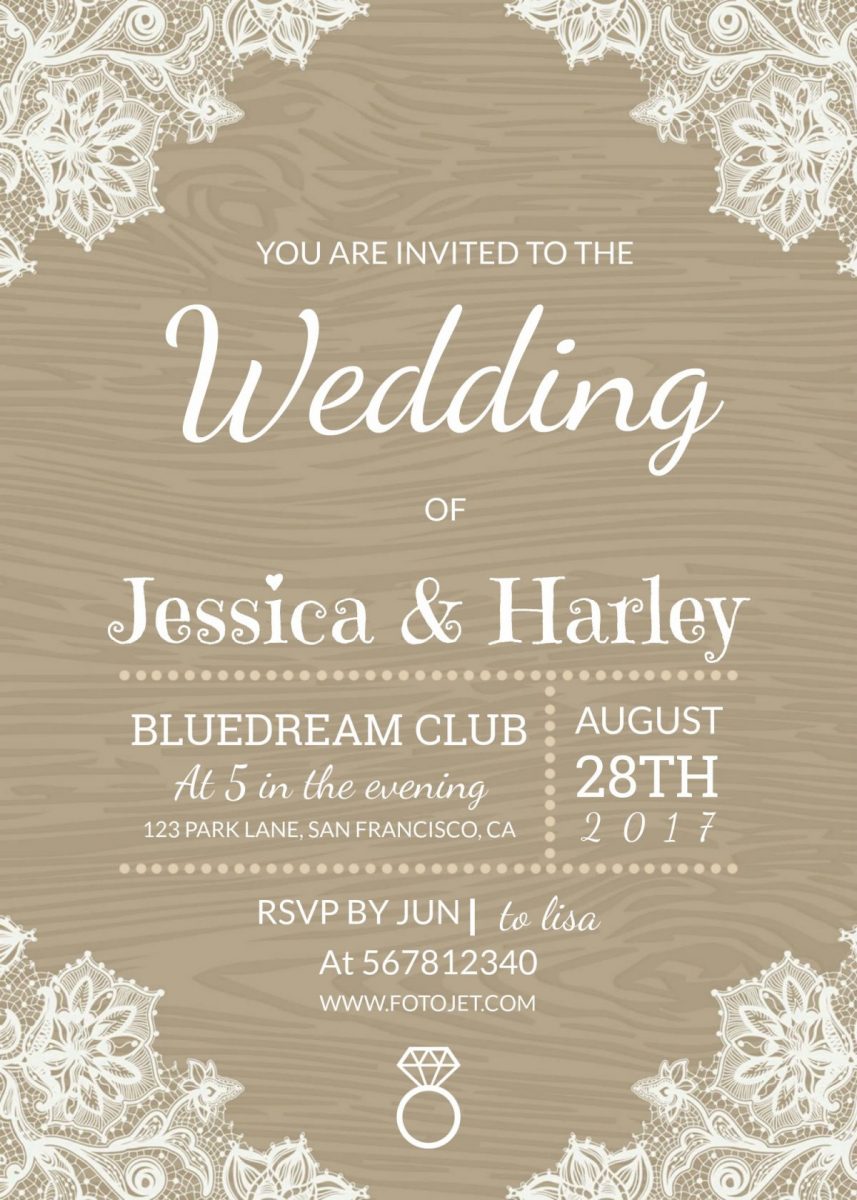 3 Beautiful FREE Wedding Invitation Templates That You Can Make Yourself on FotoJet.com