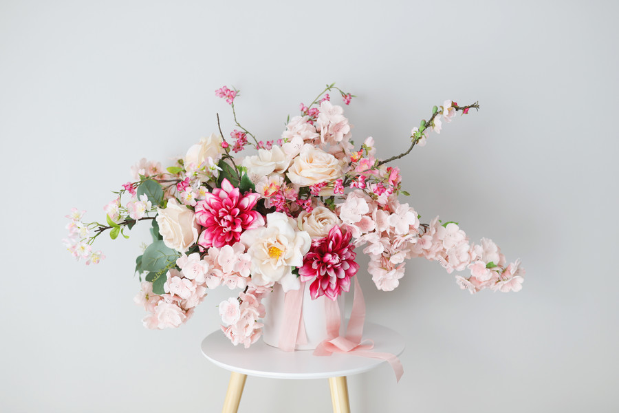 DIY Artificial Cherry Blossom Bouquet Made Easy