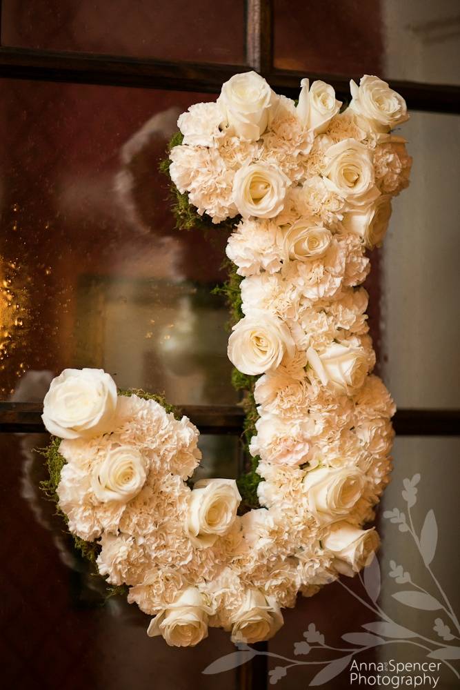 Wedding Gift Idea: Flower Covered Initial