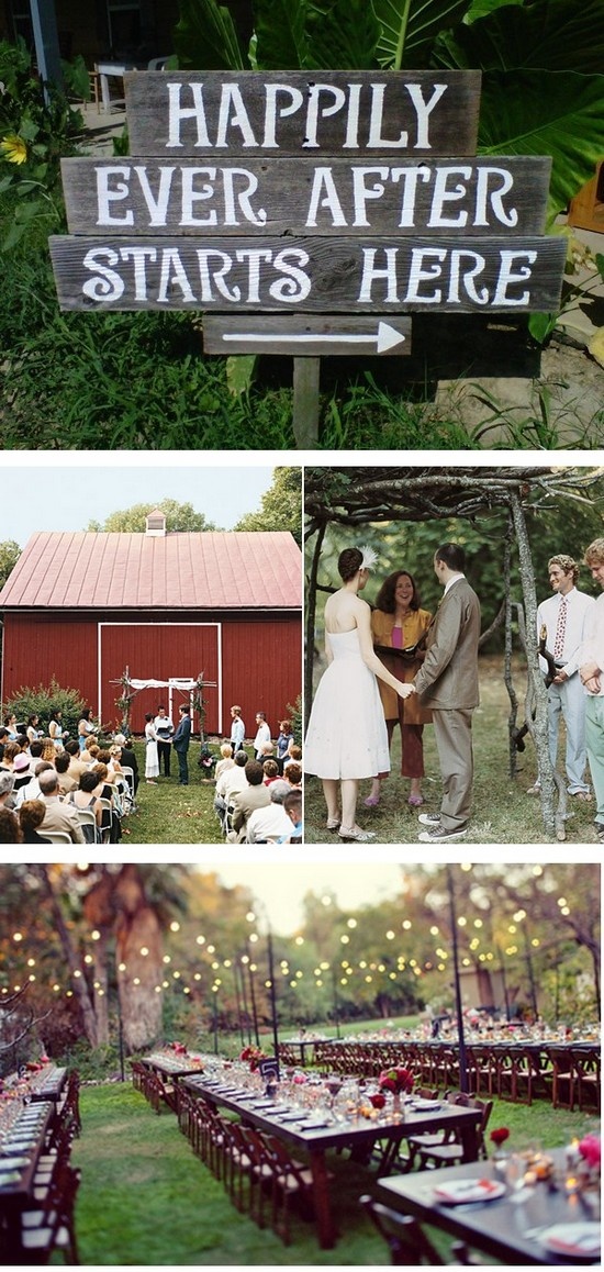 Charming Wedding Décor for Backyard Weddings