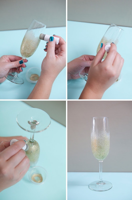 Make Your Own Sparkling Wedding Glasses
