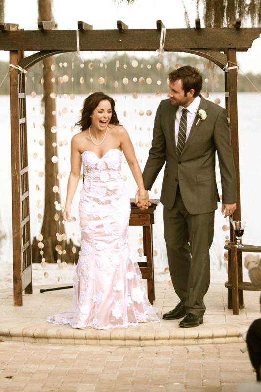 Bride and Groom at Altar