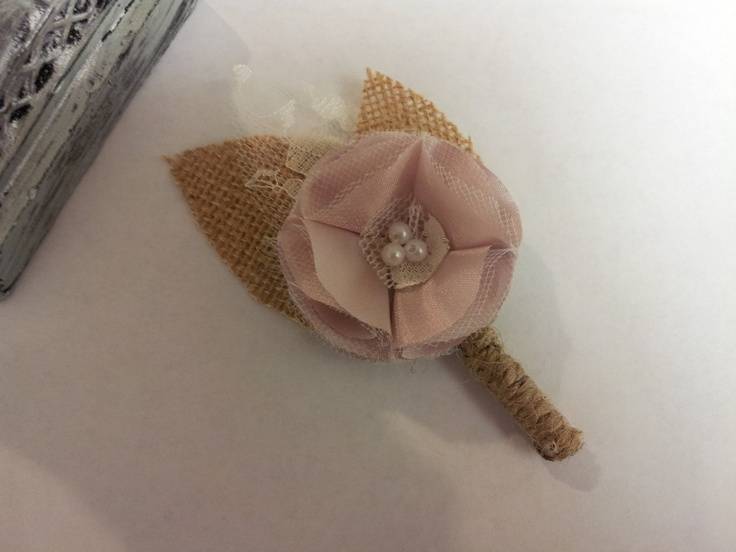 5 Beautiful Fabric Flower Boutonnières