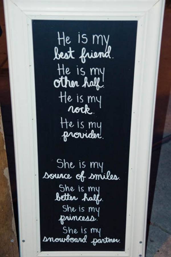 5 Touching Wedding Sign Ideas